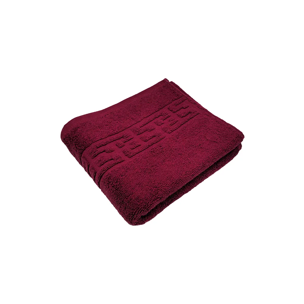 Prosop 50×90 cm Bumbac 500 gr/mp Greek Border Burgundy Prosop 50×90 cm Bumbac 500 gr/mp Greek Border Burgundy