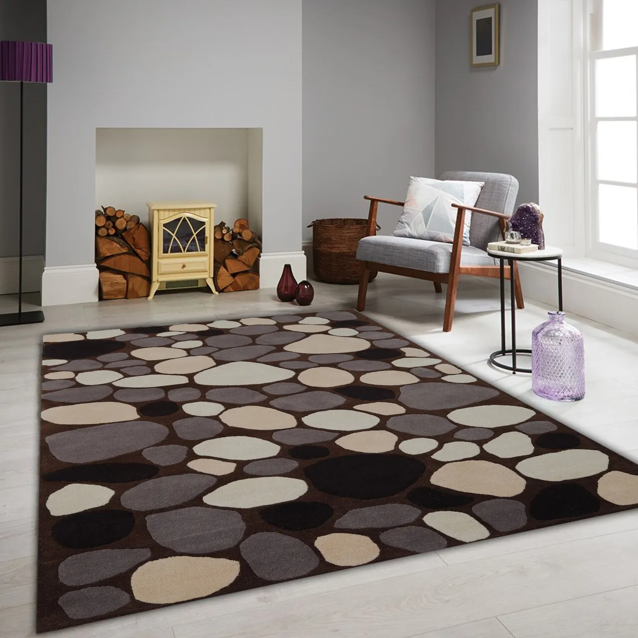 Covor Stone Bedora Covor Stone Bedora, 200x300 cm, 100% lana, multicolor, finisat manual