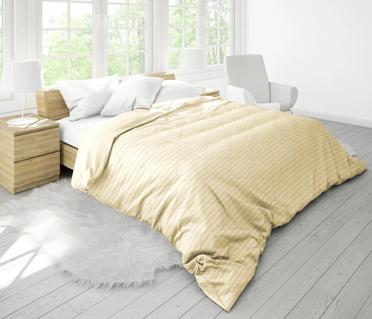 Pilota Alcam Damasc Ivoire 140x200 cm Pilota 140x200 cm Damasc Ivoire umplutura bambus 300 g/mp