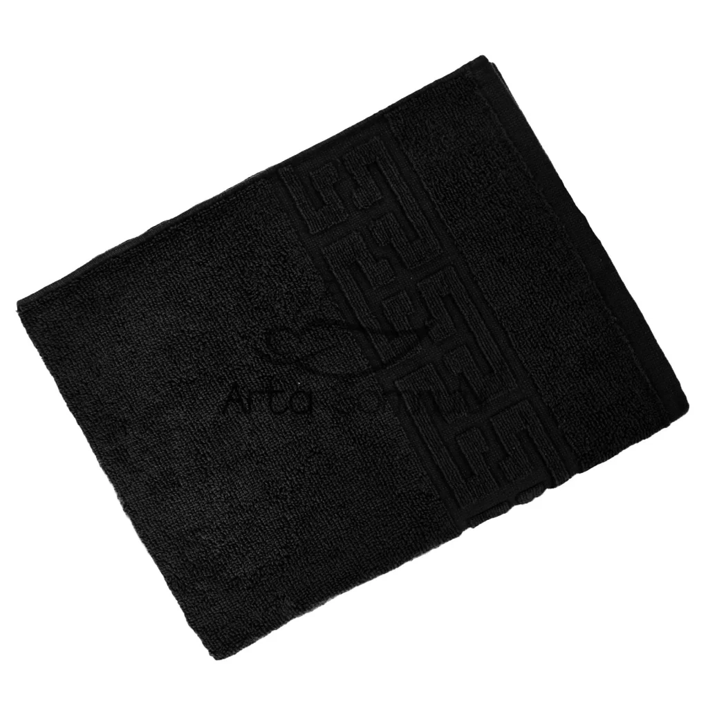 Reduceri de Toamna 2025 Prosop Bumbac 30×50cm Greek Border Negru 500 gr/mp