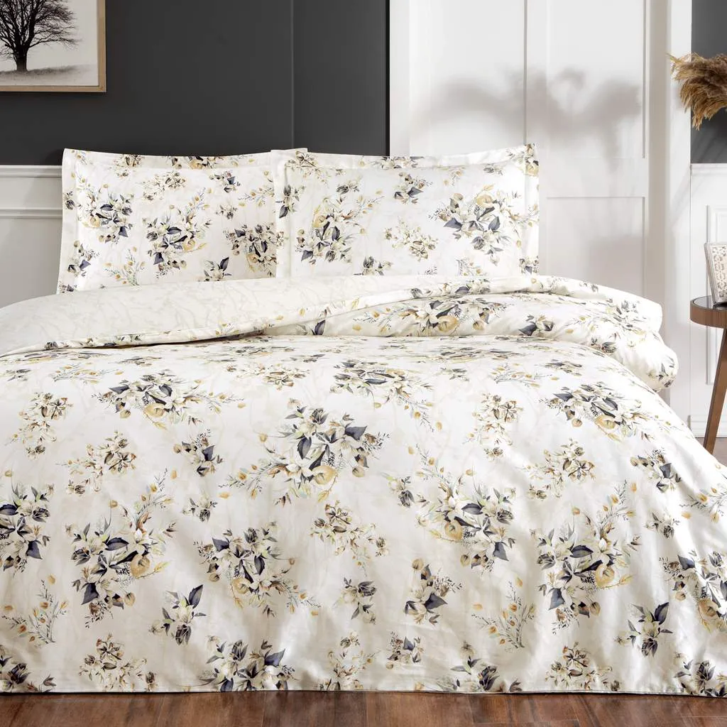 Lenjerie king size Maisy Crem 100% bumbac satinat TAC Mako Lenjerie king size Maisy Crem 100% bumbac satinat TAC Mako