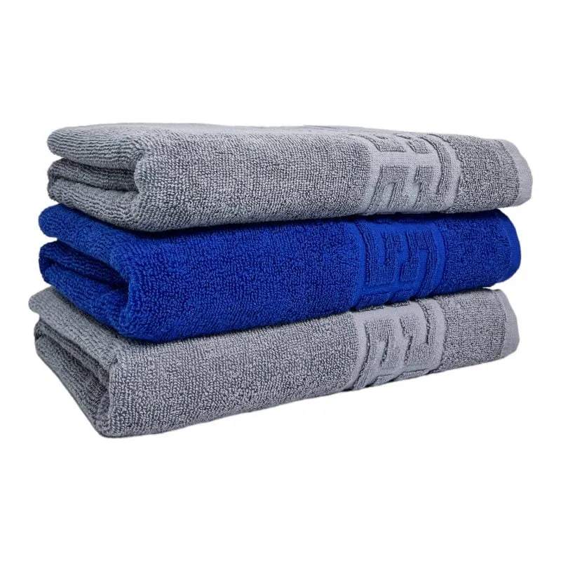 pachet-3-prosoape-baie-bumbac-100-550g-greek-gri-albastru-st10245-800x800-1 Set 3 Prosoape 70x130 cm Bumbac 500 gr/mp Greek Border Gri/Royal Blue