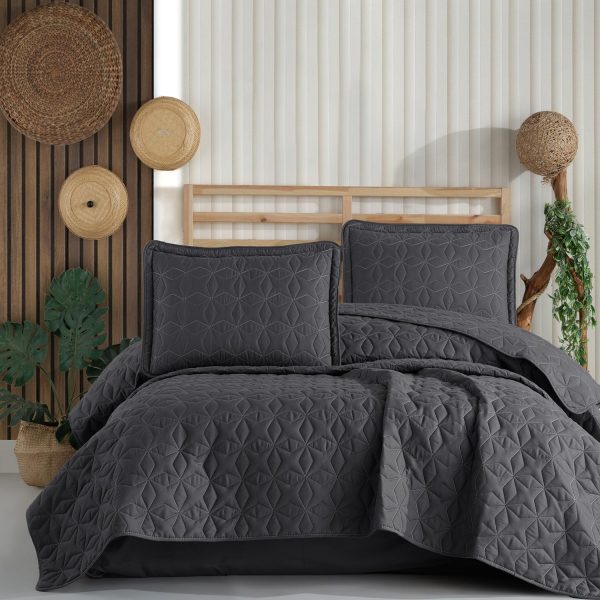 Cuvertură de pat Clasy matlasată - 2 persoane (ARYES V2) 3 piese