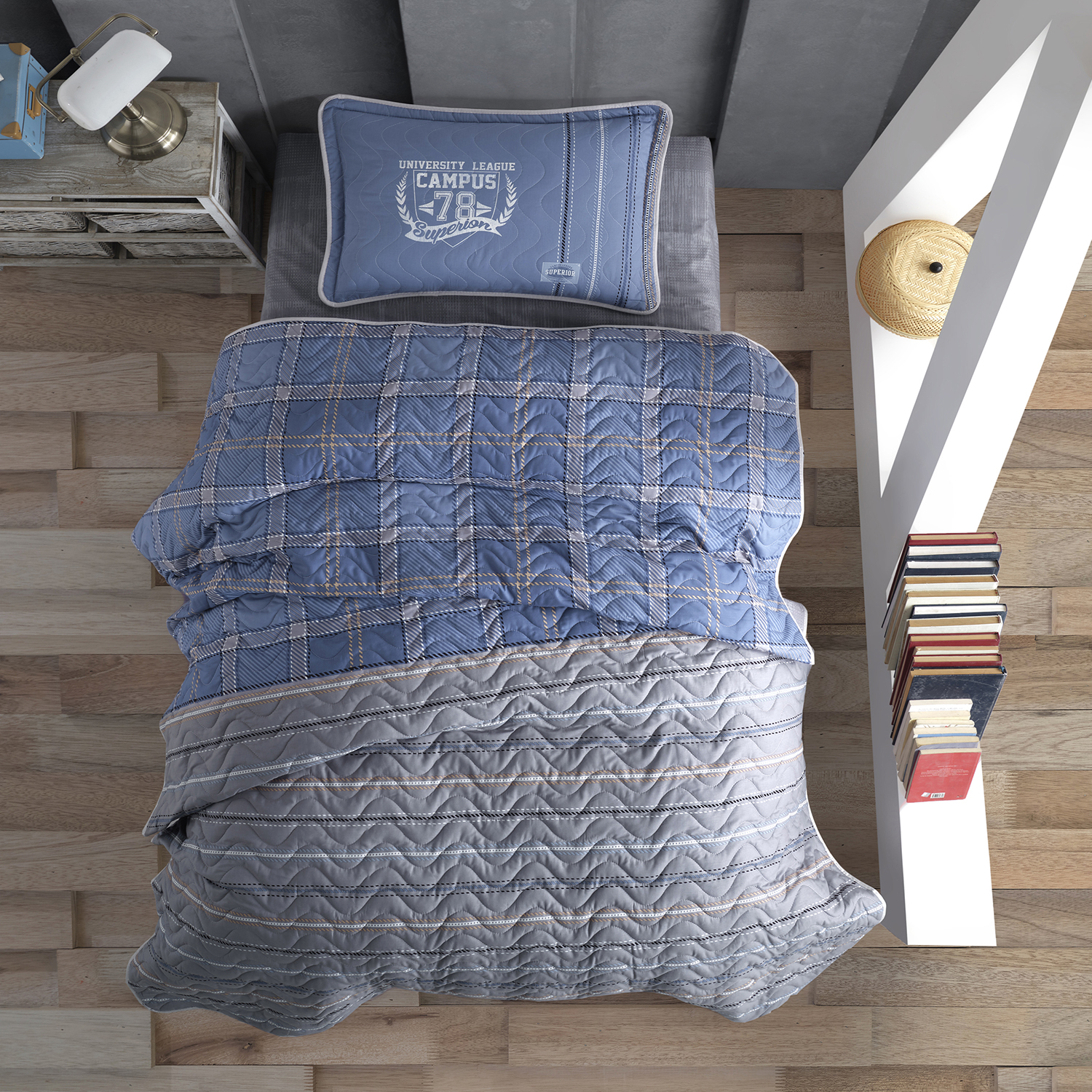 Campus-v2-ytkort Cuvertură de pat Clasy Matlasată - o persoană (CAMPUS V2) 2 piese