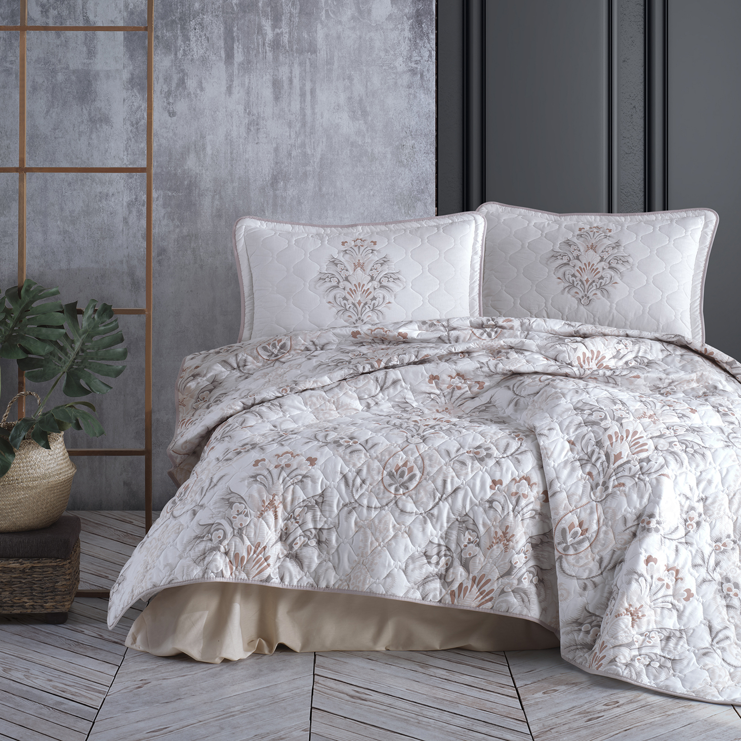 Liya-v2-ytkort Cuvertură de pat Clasy matlasată - 2 persoane (LIYA V2) 3 piese