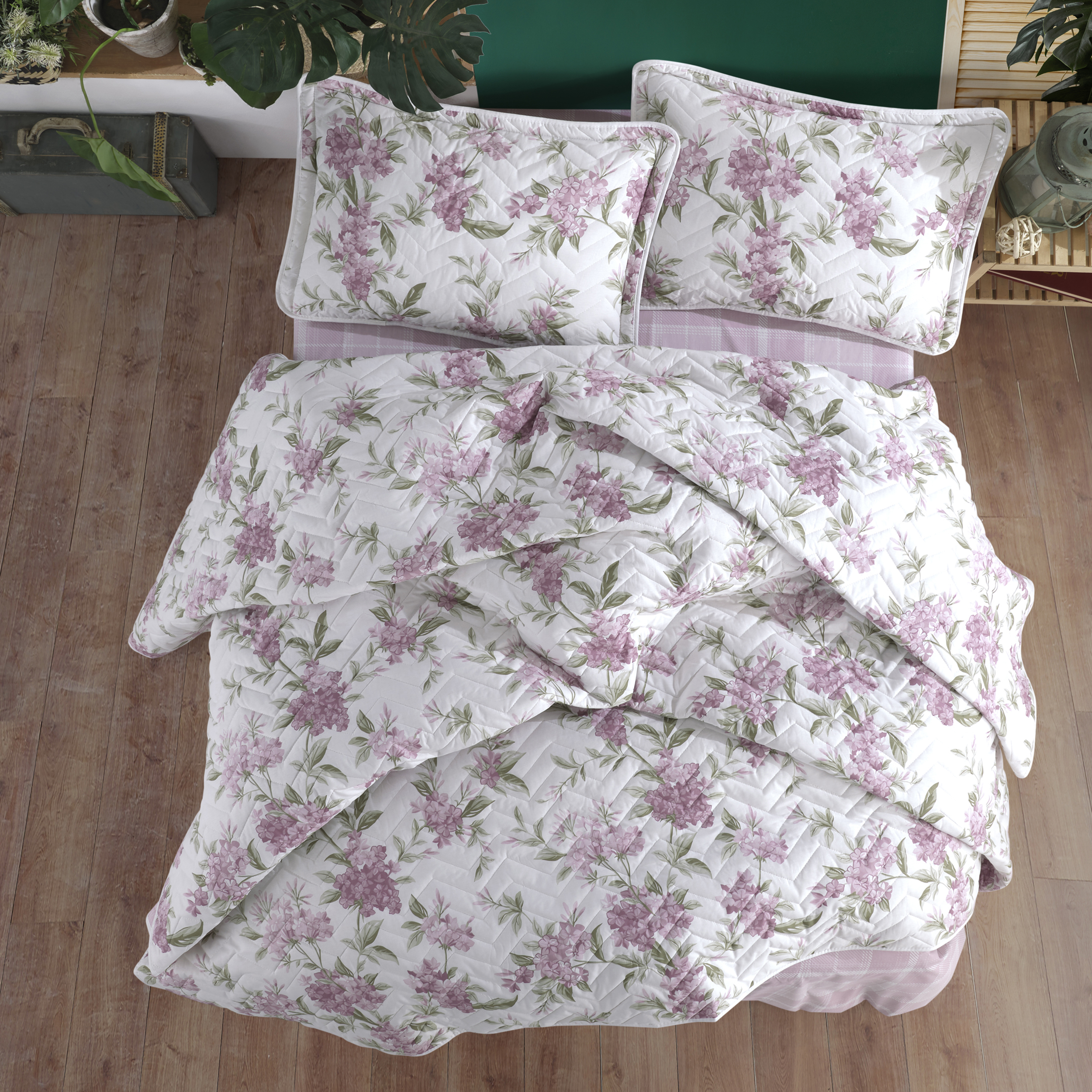 Lora-ytkort Cuvertură de pat Clasy matlasată - 2 persoane (LORA) 3 piese