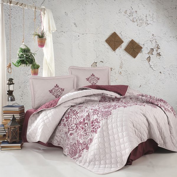 Cuvertură de pat Clasy matlasată - 2 persoane (MANDORA V2) 3 piese