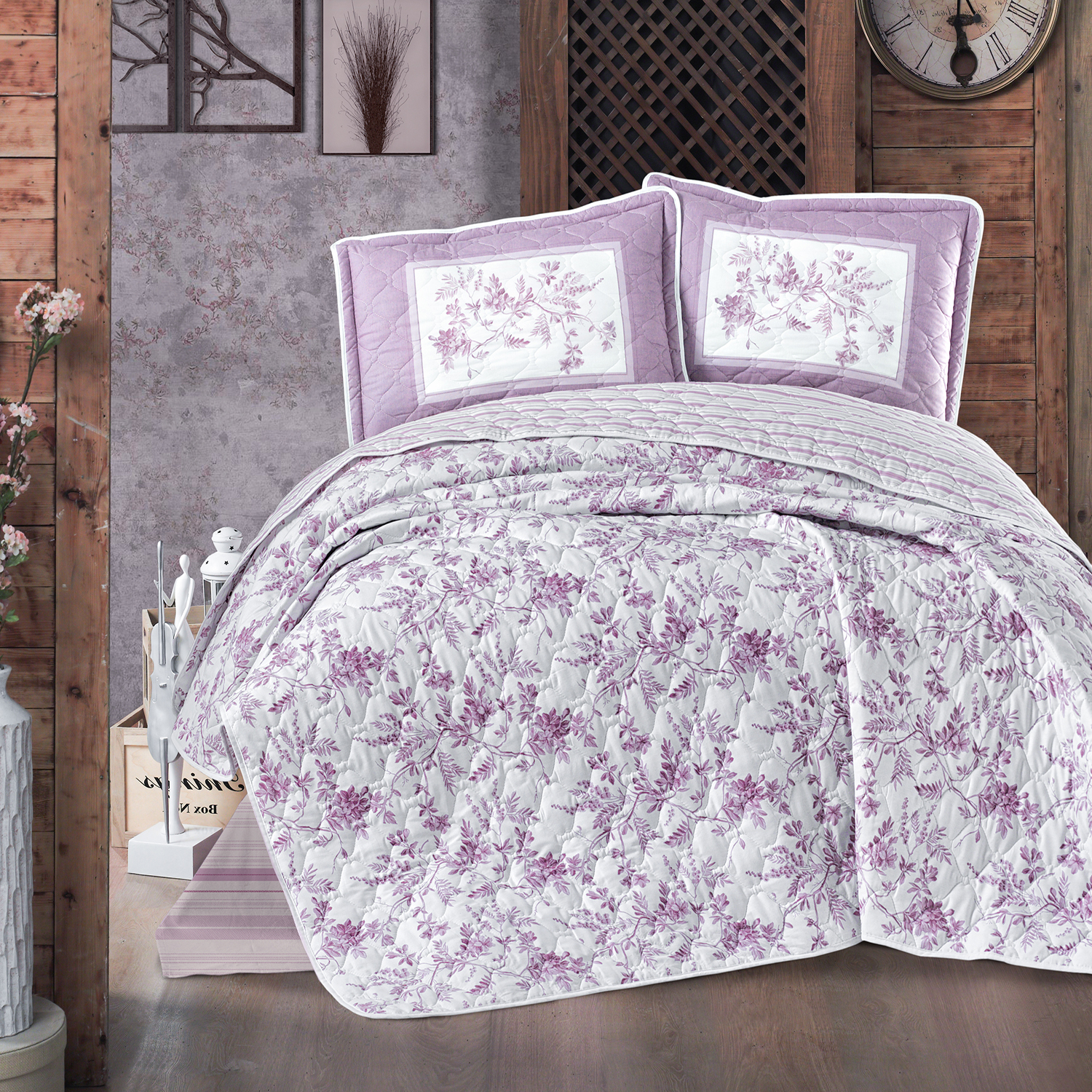 Montera-v1-ytk-ort Cuvertură de pat Clasy matlasată - 2 persoane (MONTERA V1) 3 piese