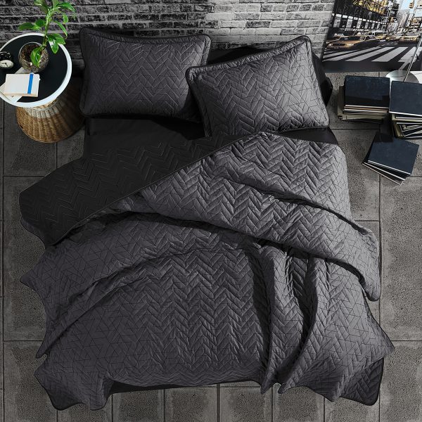 Cuvertură de pat Clasy matlasată - 2 persoane (MONZA V1) 3 piese