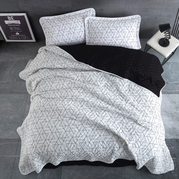 Cuvertură de pat Clasy matlasată - 2 persoane (MONZA V2) 3 piese
