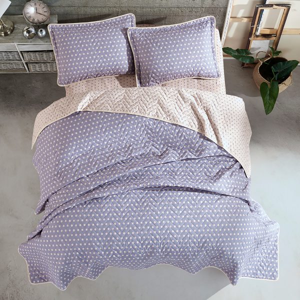 Cuvertură de pat Clasy matlasată - 2 persoane (OREGON) 3 piese