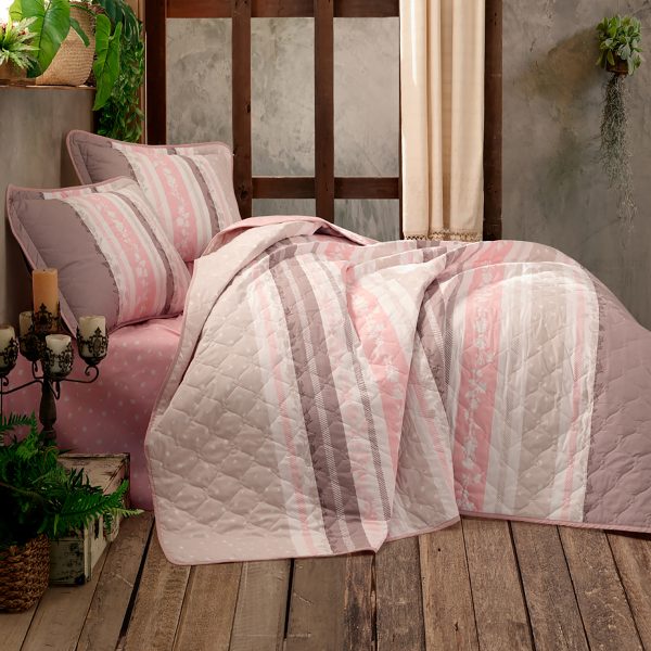 Cuvertură de pat Clasy matlasată - 2 persoane (RUSTICA) 3 piese