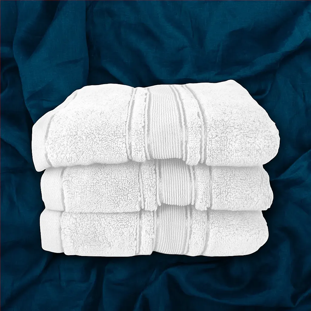 Set 3 Prosoape Pufoase de Lux 50×90cm, 100% Bumbac Pieptanat, Zero Twist, 600 gmp-Alb Set 3 Prosoape Pufoase de Lux 50×90cm, 100% Bumbac Pieptanat, Zero Twist, 600 gmp-Alb