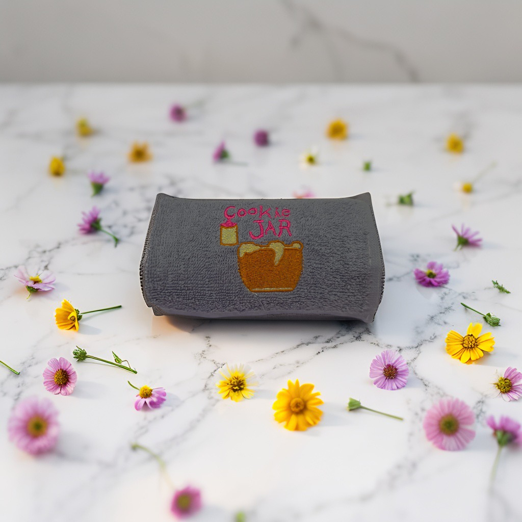 gri bucatarie (5) Prosop bucatarie brodat - Gri