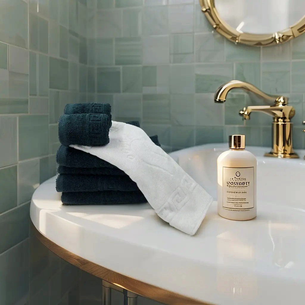 Black Friday Set 7 Prosoape Bumbac Pakistanez Greek Border Verde Petrol