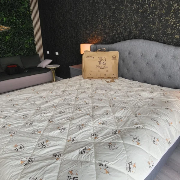 Pilota Lana Merino Premium | 1000 g/mp | 140x210 cm | 4 anotimpuri | crem/oita