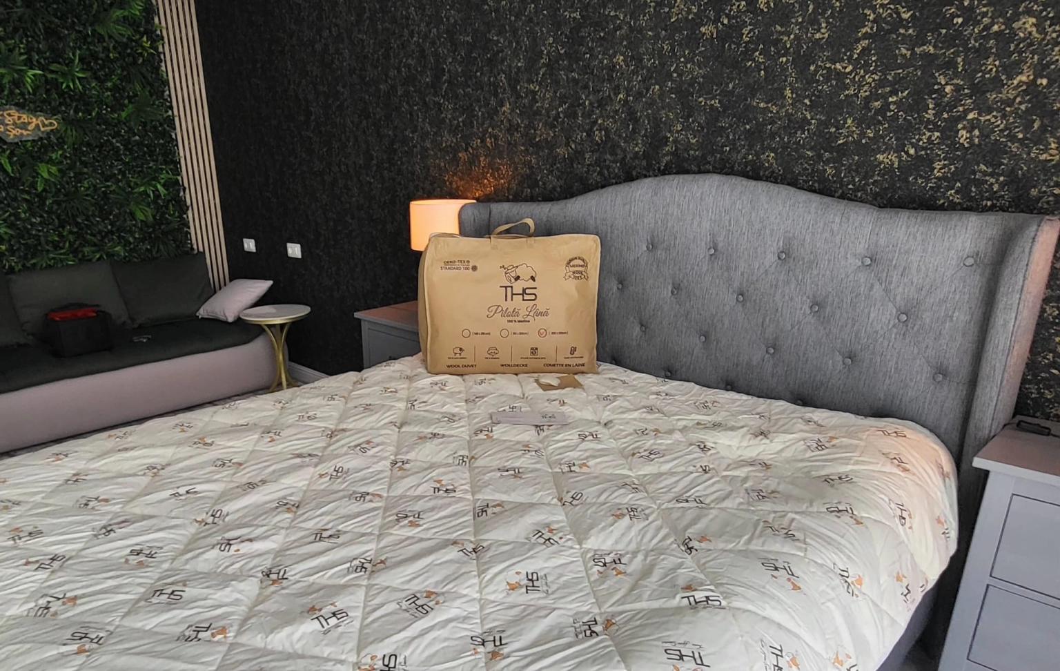 Pilota Lana Merino Premium | 1000 g/mp | 180x220 cm | 4 anotimpuri | crem/oita Pilota Lana Merino Premium | 1000 g/mp | 180x220 cm | 4 anotimpuri | crem/oita