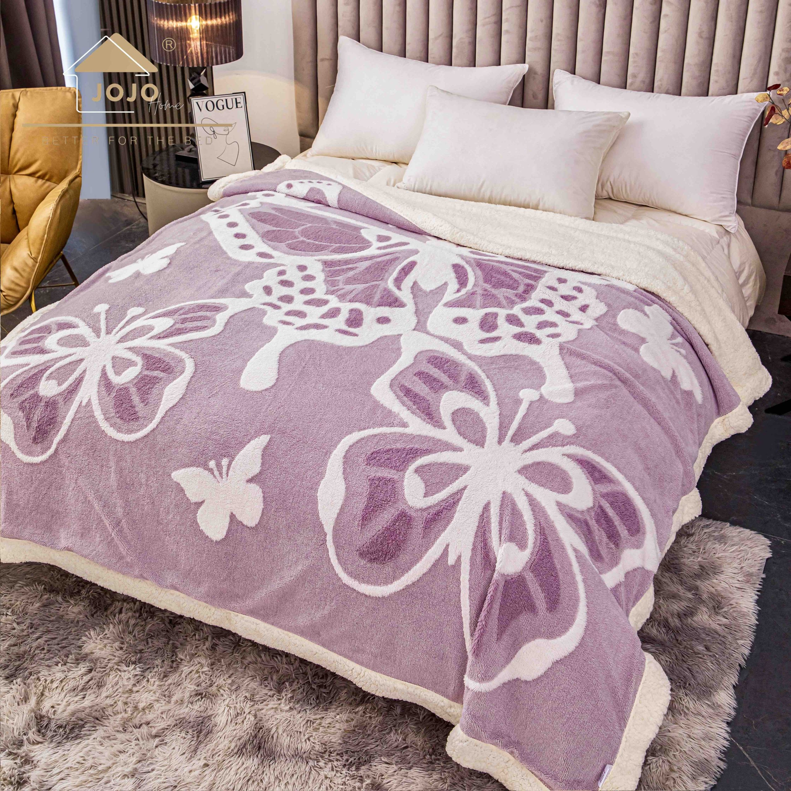 Pătură Cocolino 3D cu blăniță, imprimeu fluture, 200×230 cm Pătură Cocolino 3D cu blăniță, imprimeu fluture, 200×230 cm