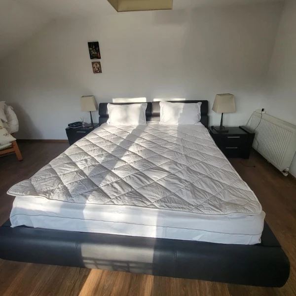 Protecție Saltea Lana Merino | 950 g/mp | 140x200 cm | alb/uni