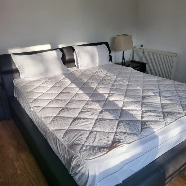 Protecție Saltea Lana Merino | 950 g/mp | 180x200 cm | alb/uni