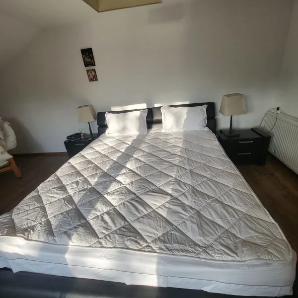 Protecție Saltea Lana Merino | 950 g/mp | 90x200 cm | alb/uni