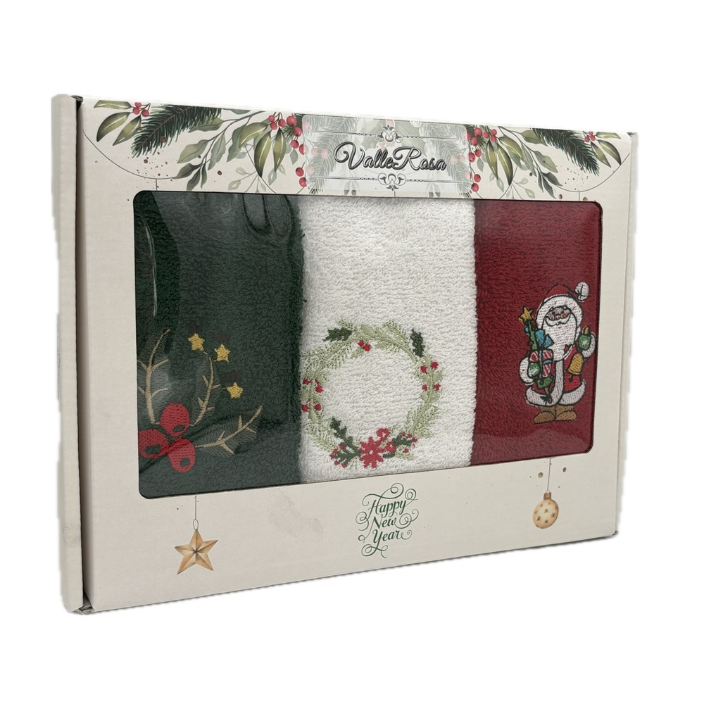 thumbnail_SET BUCATARIE CRACIUN GHIRLANDA AMBALAJ Set 3 prosoape bucatarie specific Craciun