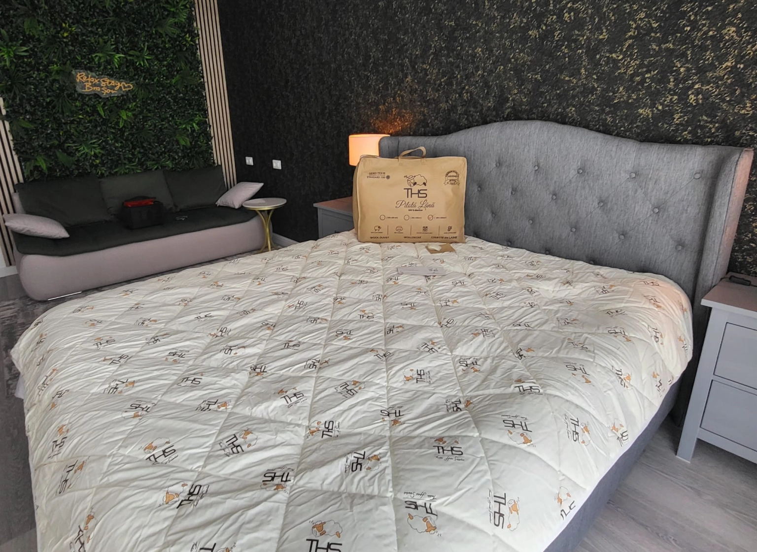 Pilota Lana Merino Comfort | 800 g/mp | 140x210 cm | 4 anotimpuri | crem/oita Pilota Lana Merino Comfort | 800 g/mp | 140x210 cm | 4 anotimpuri | crem/oita