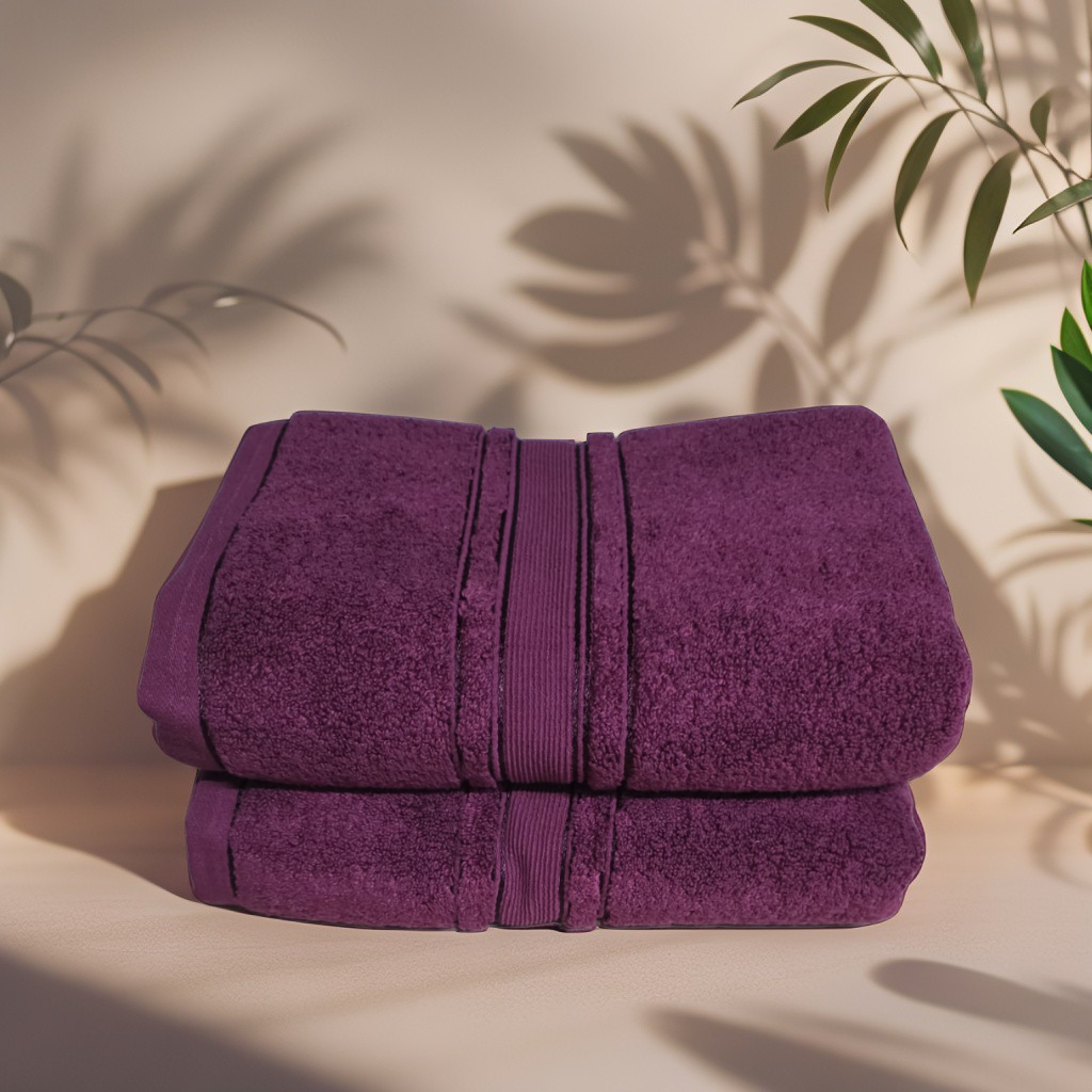 Set 2 Prosoape Pufoase de Lux 70×130cm, 100% Bumbac Pieptanat, Zero Twist, 650 g/mp-Burgundy Set 2 Prosoape Pufoase de Lux 70×130cm, 100% Bumbac Pieptanat, Zero Twist, 650 g/mp-Burgundy