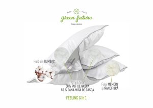 Pernă Puf si pană de gâscă Feeling 3in1 50x70cm