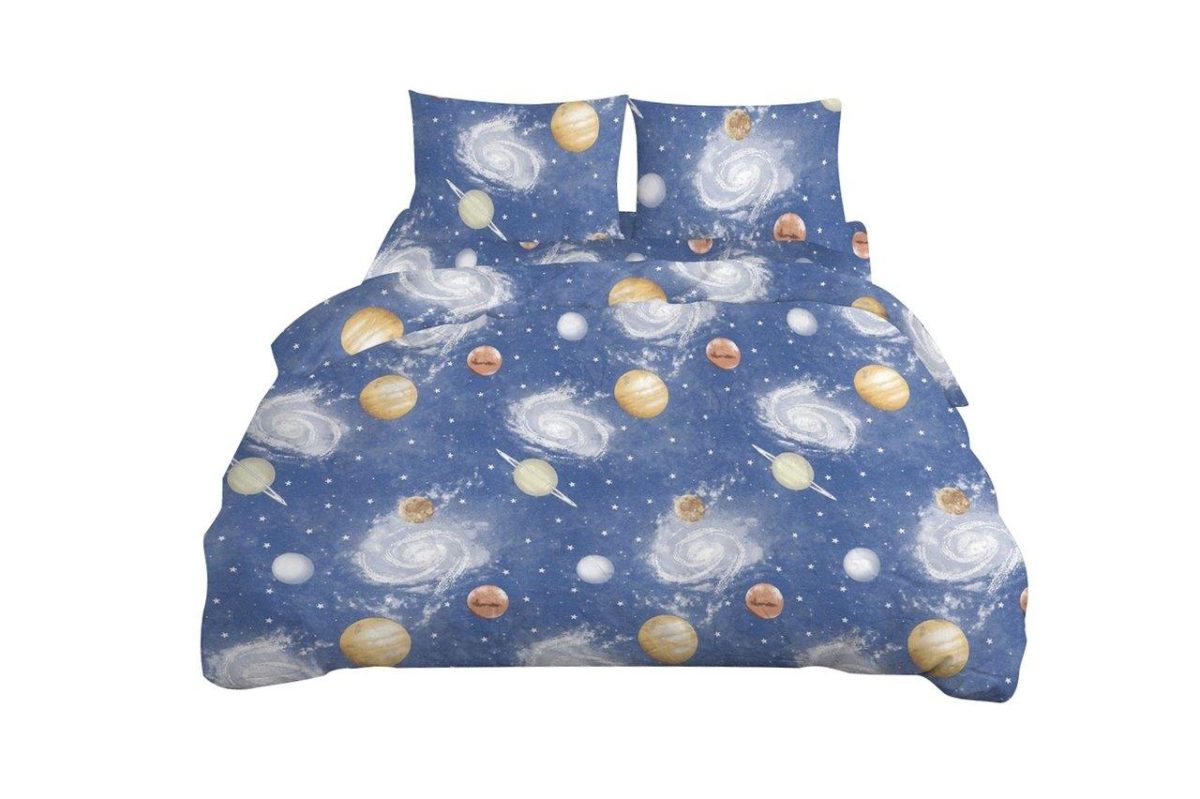 Lenjerie dubla Bedora Galaxie bumbac ranforce 4 piese