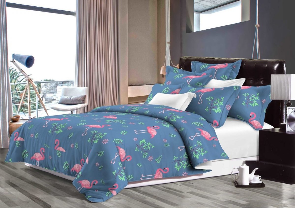 Set Alcam Pilota Antialergica Pink Flamingo 140x200cm+1 perna