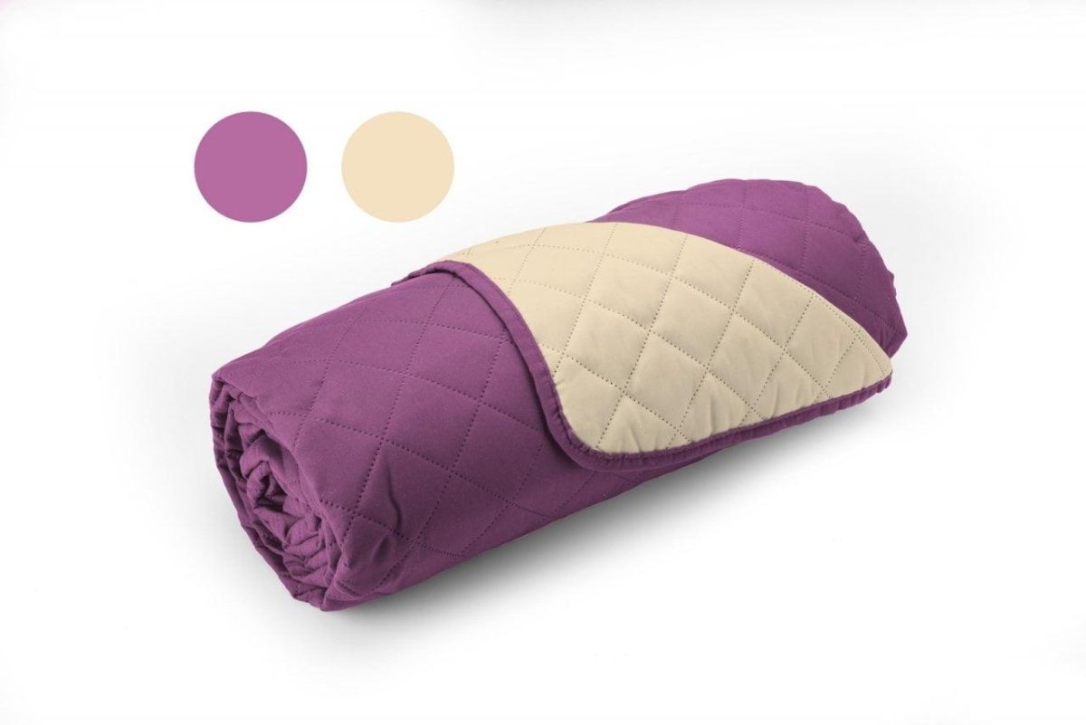 Cuvertura matlasata Alcam 2 fete 210x220cm Purple/Vanila