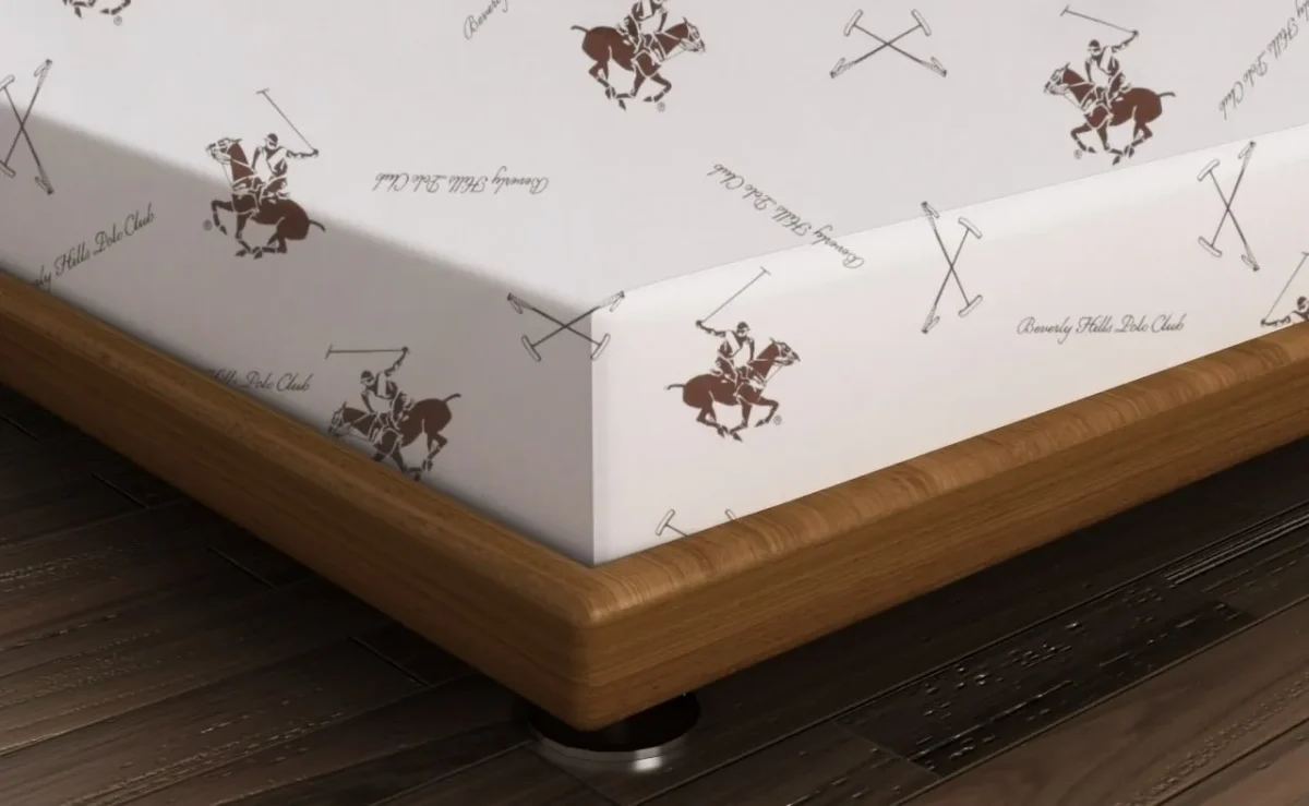 Cearceaf de pat dublu Beverly Hills Polo Club 240x260 100% bumbac ranforce Brown