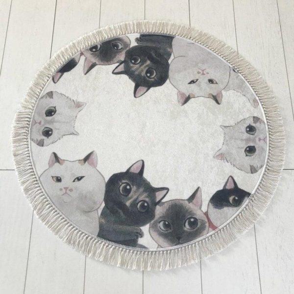 Covoras de baie Chilai Angry Cats DJT Çap