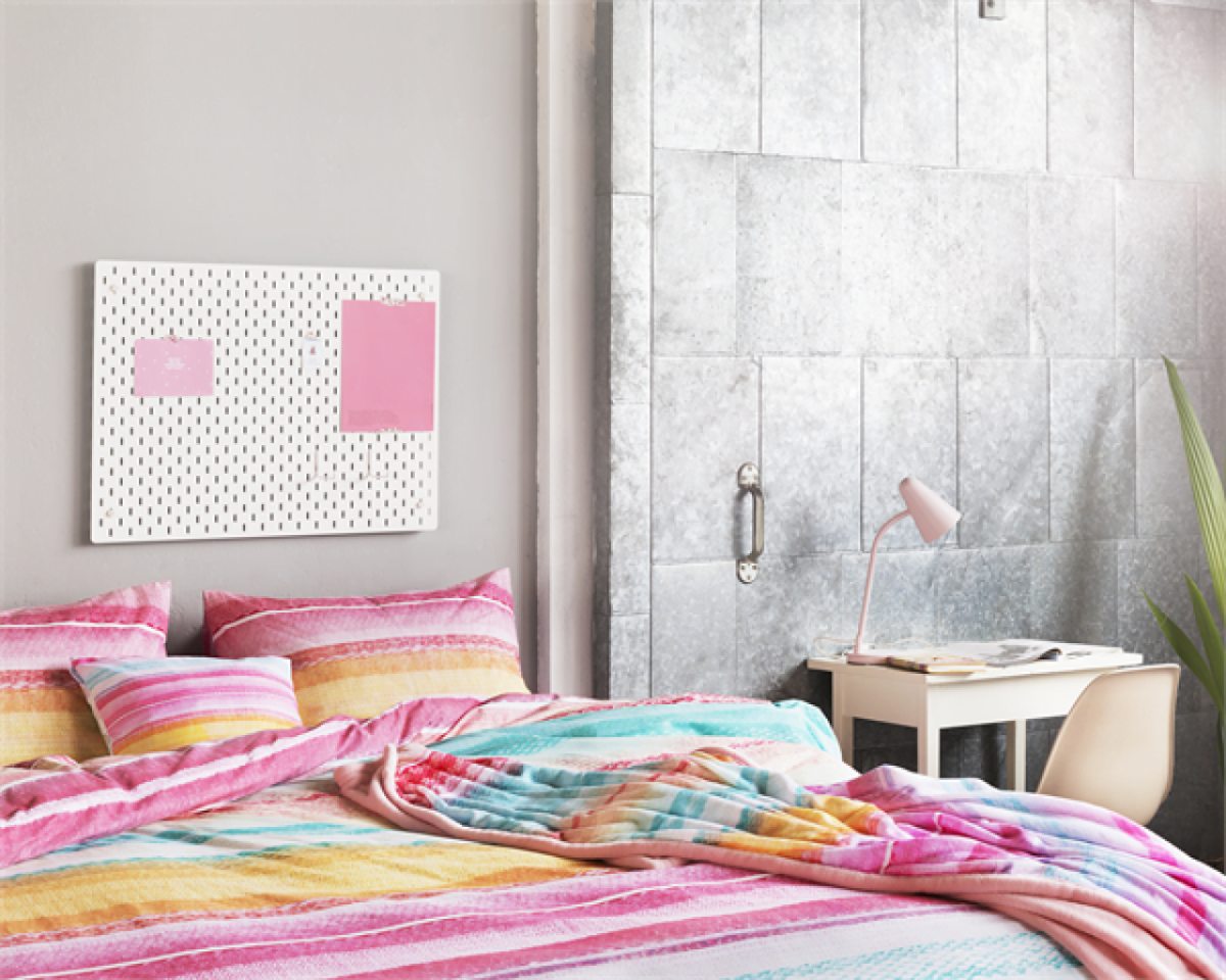 Lenjerie pat dubla Royal Textile 3 piese bumbac ranforce Kimli Multi