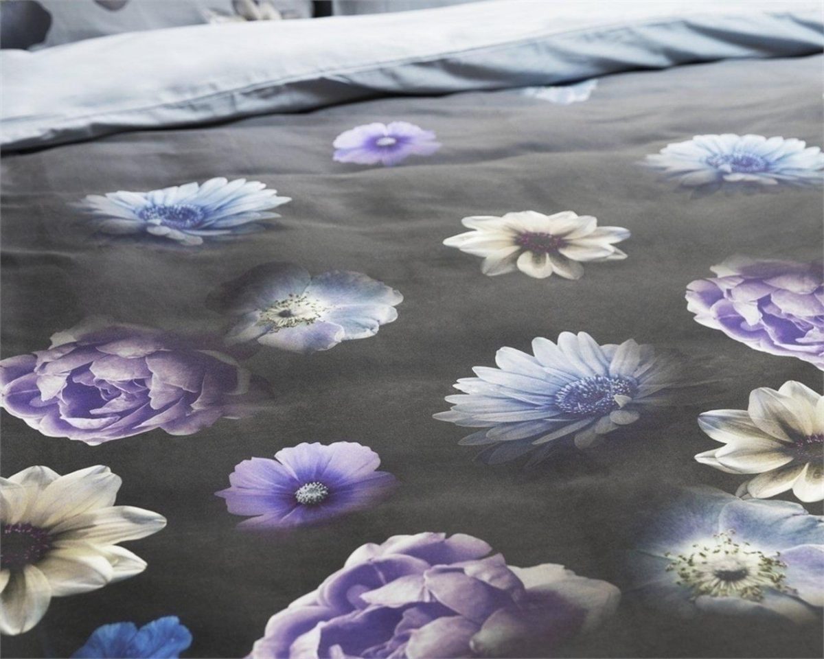 Lenjerie pat dubla Primaviera Deluxe 3 piese bumbac satinat Cecile Blue