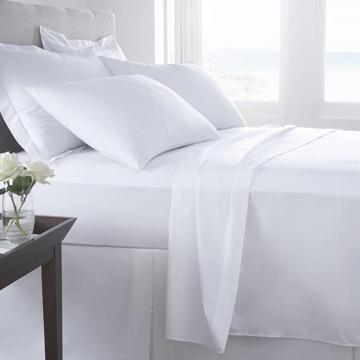 Lenjerie single 3 piese Boutique Percale Premium alb