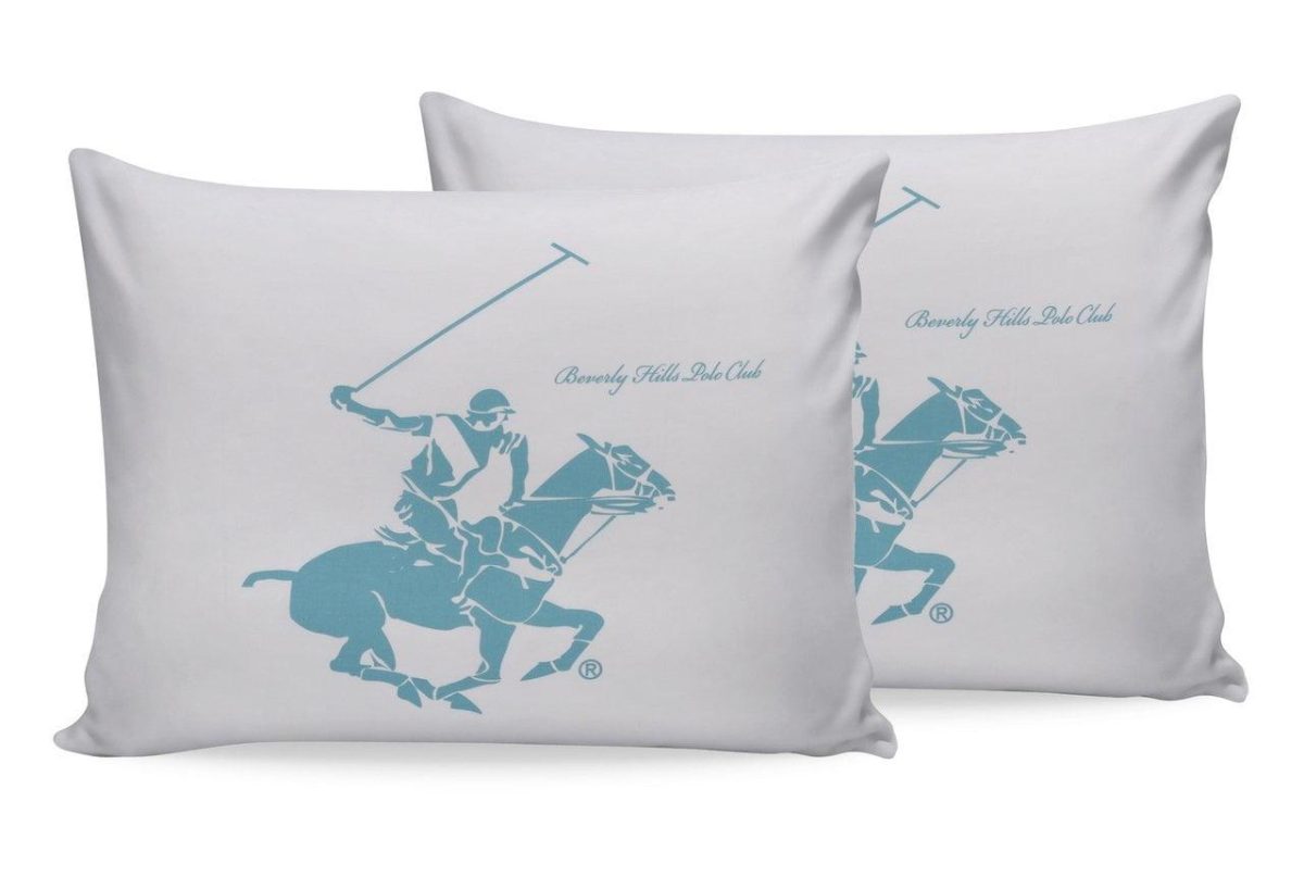 Set 2 fete de perna Beverly Hills Polo Club White Mint 50x70cm