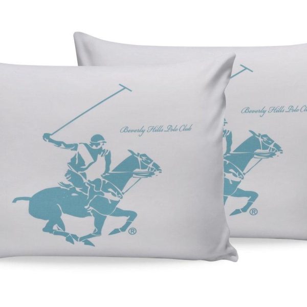 Set 2 fete de perna Beverly Hills Polo Club White Mint 50x70cm