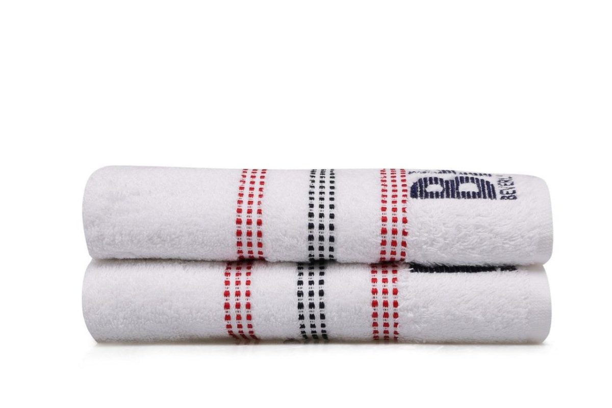 Set 2 prosoape baie 50x90cm Beverly Hills Polo Club Botanik alb