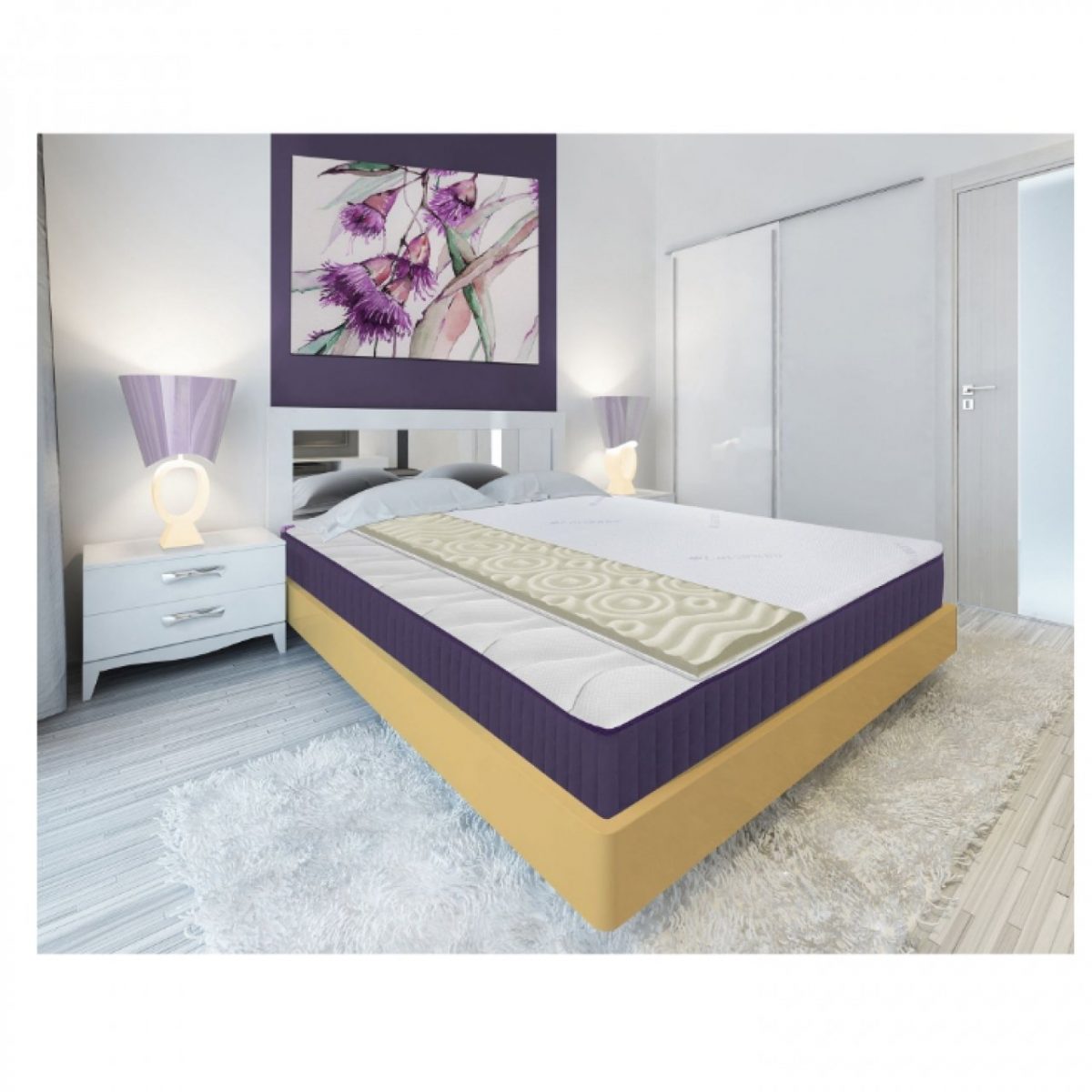 Topper Lavanda Therapy 7 zone de confort 90x200cm