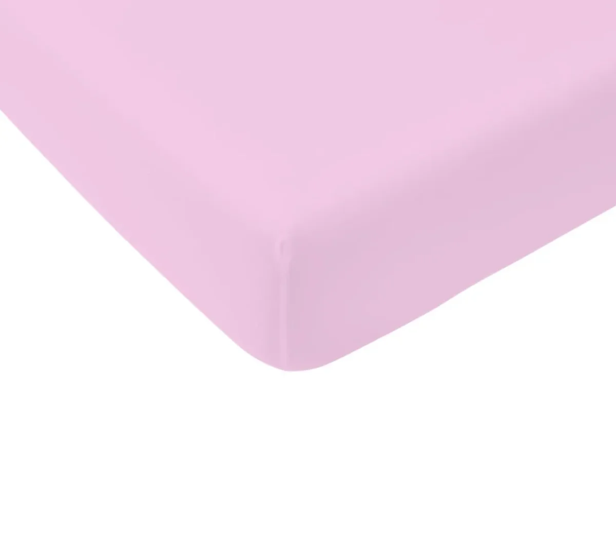 Cearceaf cu elastic Bedora bumbac ranforce 140x200cm roz pal