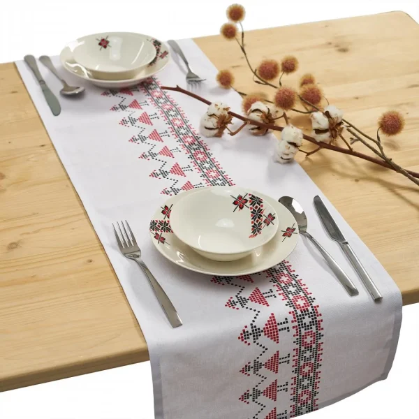 Traversă masă Heinner 33x120cm Tradițional Roșu