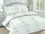Lenjerie dublă 100% bumbac Deluxe Pucioasa Carina alb