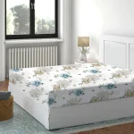 Cearceaf cu elastic 160x200cm Floral Blue Deluxe Pucioasa