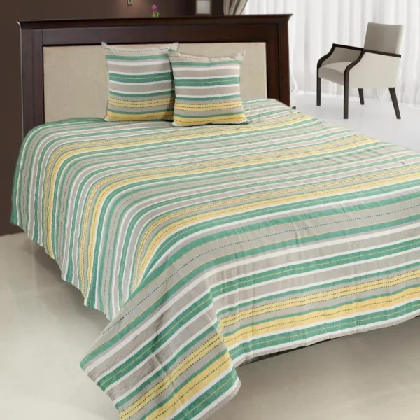 Set cuvertura pat dubla Verde