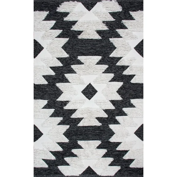 Covor 100% bumbac 120x180cm Eko AFR 01 Black White