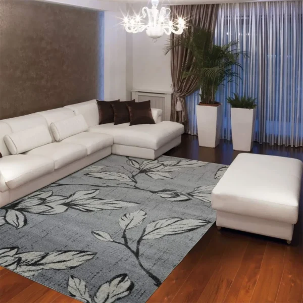 Covor 160x230cm 100% polipropilena Specter Grey Flower Floorita
