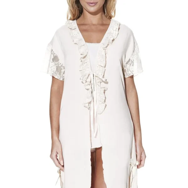 Halat de casă damă Luisa Moretti 100% bambus 42/44-L Crem