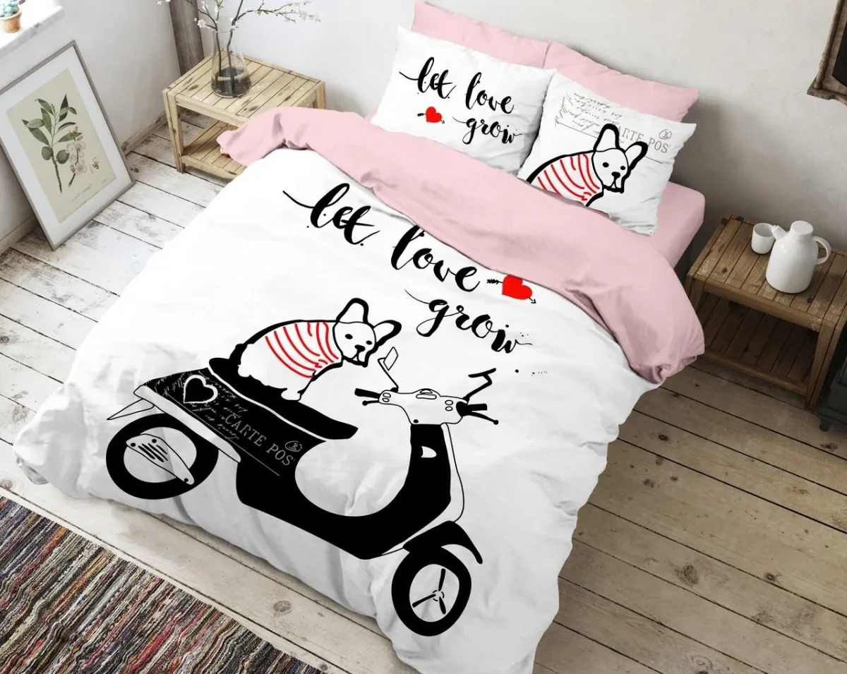Lenjerie dubla 3 piese bumbac ranforce The Club Cotton Cartepos